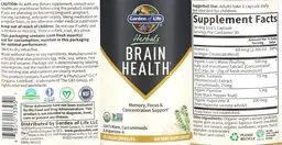 Label for Herbals Brain Health
