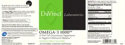 Label for Omega-3 1000