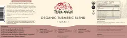Label for Organic Turmeric Blend Chai