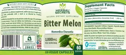 Label for Bitter Melon 1,000 mg