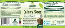 Label for Celery Seed