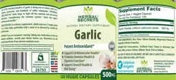 Label for Garlic 500 mg