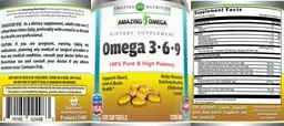 Label for Omega 3-6-9 1200 mg