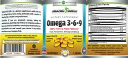 Label for Triple Strength Fish Oil 1,200 mg Fresh Lemon Flavor