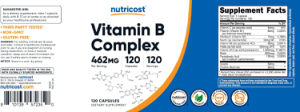 Label for Vitamin B Complex