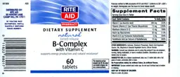 Label for B-Complex with Vitamin C
