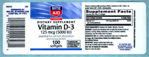 Vitamin D-3 125 mcg (5000 IU)