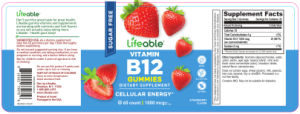 Vitamin B12 Gummies Strawberry Flavor