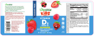 Vitamin D3 1000 IU Gummies Berry Flavor