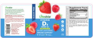 Vitamin D3 2000 IU Berry Flavor