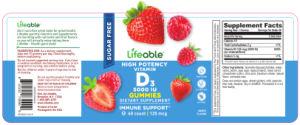 High Potency Vitamin D3 5000 IU Gummies 