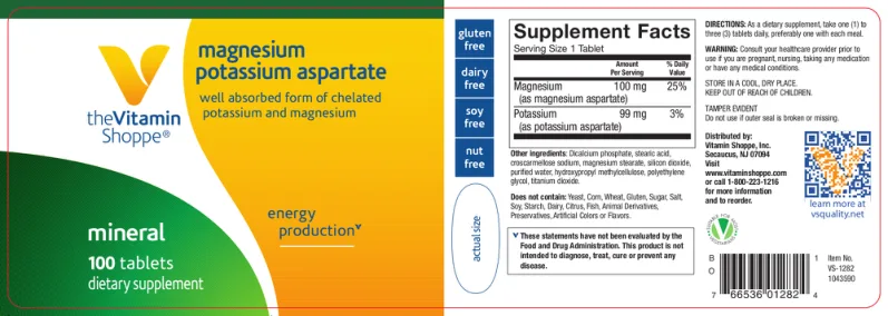 Label for Magnesium Potassium Aspartate