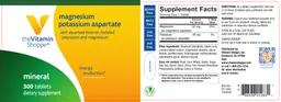Label for Magnesium Potassium Aspartate
