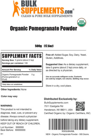 Organic Pomegranate Powder