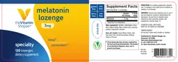 Label for Melatonin Lozenge 3 mg