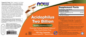 Label for Acidophilus Two Billion