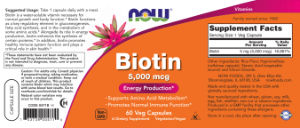 Biotin 5,000 mcg