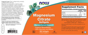 Magnesium Citrate Softgels