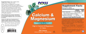 Label for Calcium & Magnesium
