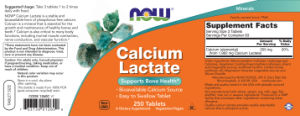 Label for Calcium Lactate