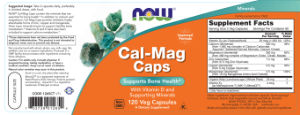 Label for Cal-Mag Caps
