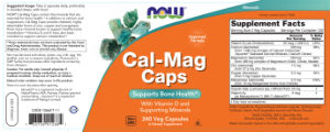 Label for Cal-Mag Caps