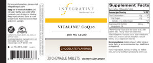 Vitaline CoQ10 200 mg Chocolate Flavored