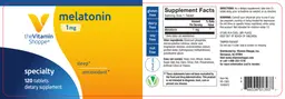 Label for Melatonin 1 mg