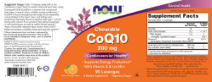 Chewable CoQ10 200 mg Natural Orange Fla