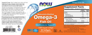 Label for Molecularly Distilled Omega-3 Fish Oil
