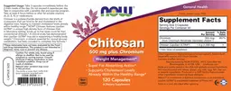 Label for Chitosan 500 mg Plus Chromium