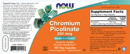 Label for Chromium Picolinate 200 mcg