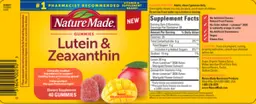 Label for Lutein & Zeaxanthin Mango