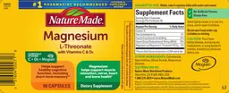 Label for Magnesium L-Threonate with Vitamins C & D3