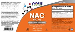 Label for NAC 600 mg