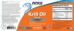 Label for Krill Oil 500 mg