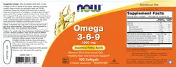 Label for Omega 3-6-9 1000 mg