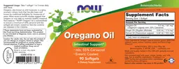 Label for Oregano Oil