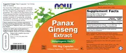 Label for Panax Ginseng Extract