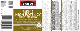 Label for Men's High Potency Multivitamin