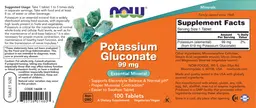 Label for Potassium Gluconate 99 mg