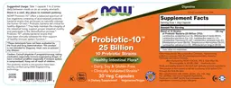 Label for Probiotic-10 25 Billion