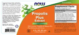 Label for Propolis Plus Extract