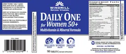Label for Daily One for Women 50+