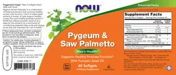 Label for Pygeum & Saw Palmetto