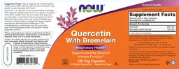 Label for Quercetin with Bromelain