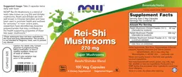 Label for Rei-Shi Mushrooms 270 mg