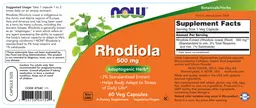 Label for Rhodiola 500 mg
