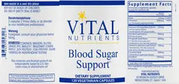 Label for Blood Sugar Support