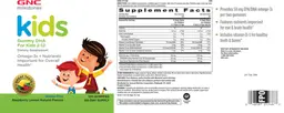 Label for Kids Gummy DHA for Kids 2-12 Raspberry Lemon Natural Flavors